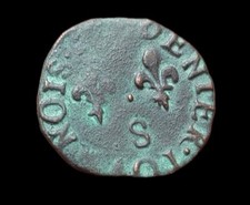 HENRI III Denier tournois, type de Troyes 