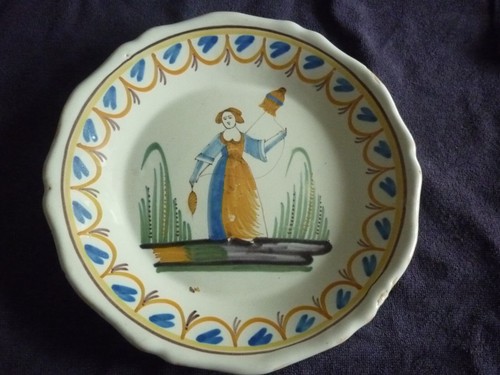Rare assiette faience xviii - /,