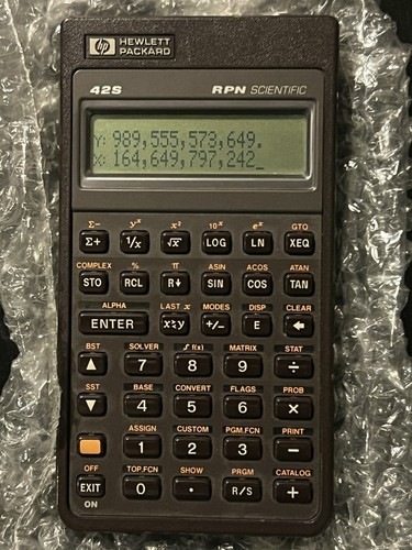 Hewlett packard 42s rpn - 42s,