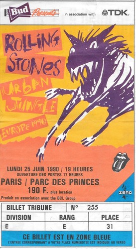 The rolling stones ticket - rolling, de