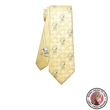 Cravate neuve PEANUTS Snoopy PND48164 jaune SNOOPY marque cadeau cravate