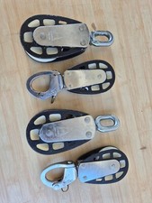 Lot 4 poulies LEWMAR ENGLAND bricolage , voile , nautisme, batiment , lot 1 -2+2