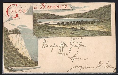 Lithographie sassnitz chaise - sassnitz,,