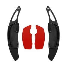 Paire Aluminium Alliage Noir Voiture Changement Volant Manettes Palettes