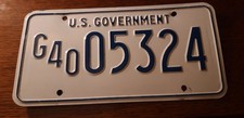 plaque immatriculation américaine US Government Usa american license plate DC