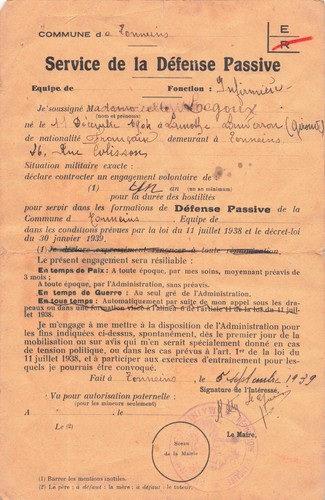 Vieux papier militaria service - vieux,