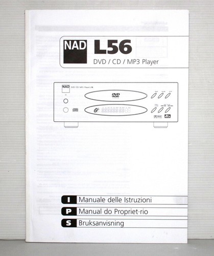 Nad l56 notice utilisation - l56, d'utilisation