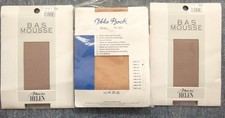 3 paires Bas nylon mousse vintage  Taille 1 FR36/38 UK8.5 USA.D34/36