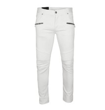"Balmain" Jean blanc coupe
