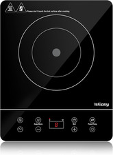 Table de Cuisson Induction Portable 2100W 9 Niveaux, Minuteur, Sécurité Enfants