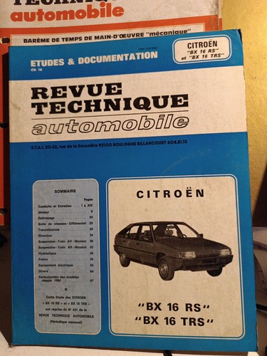 Revue technique automobile - technique,