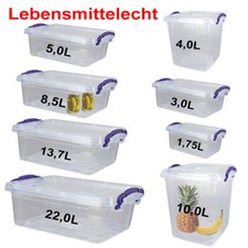 Boîte Empilable de Rangement avec Couvercle Poignée Sécurité Alimentaire