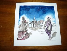 Superbe très rare aquarelle