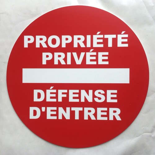 Panneau propriete privee - panneau,
