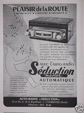 PUBLICITÉ AUTORADIO SÉDUCTION MASTER AUTOMATIQUE PLAISIR DE LA ROUTE