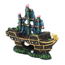 Statue de bateau décorative pour aquarium, épave, paysage créatif et
