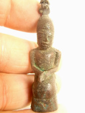 AMULETTE DIVINITE STATUETTE  BRONZE EGYPTE ARCHEOLOGIE ROMAINE GALLO ROMAIN