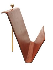 Porte-revues vintage en Cuir , Dans le Goût Jacques Adnet , design Moderniste ..