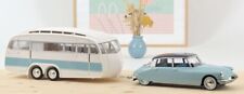 CITROEN DS 19 + Henon Caravane - 1959 - blue / aubergine - NOREV 1:18