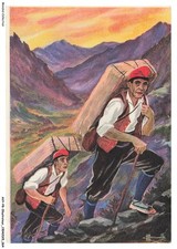 AVYP8-0543-ILLUSTRATEUR - HOMUALK - En parcourant l'andorre CONTREBANDIERS