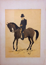 Gravure ancienne - Cavalier