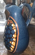 Grand pichet Savoie Emile Simonod 1928 art déco décor de grappes