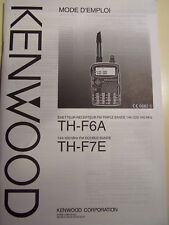 TH-F7 TH-F6 Kenwood Manuel