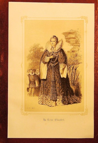 Gravure 1852 elisabeth reine - ,