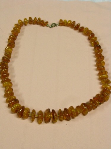 Perles ambre collier - perles,