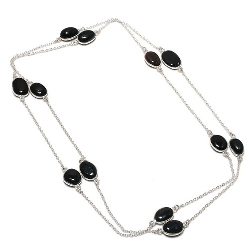 Collier pierre précieuse onyx