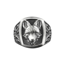 Bague homme en argent renard