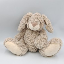 Doudou peluche lapin beige