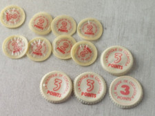 Lot d'anciens points capsules, Boutique de Coca Cola, vintage