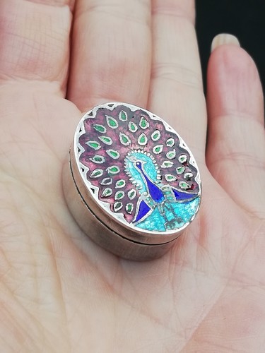 Boîte pilule argent - à,