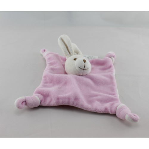 Doudou plat lapin rose babou - plat,