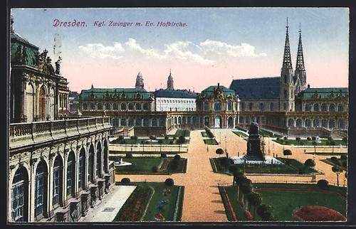 Carte postale dresde chenil - dresde,,