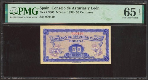 Centimes 1937 asturies et - asturies,