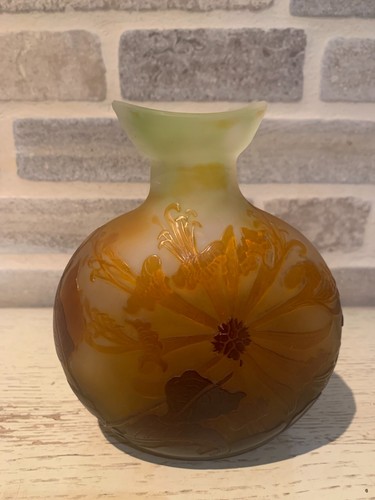 Vase gourde gallé décor - gourde,