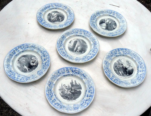 Assiettes parlantes anciennes