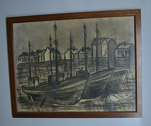 Ancien dessin lavis crayon - ancien,