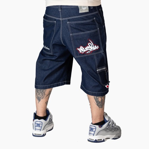Bermuda jean baggy - baggy, homme