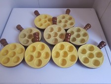 9 Poêlons Plats à Four pour Escargots en grès 6 Trous