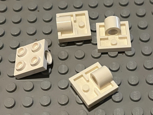 Lego white plate 2x2 with - 4,