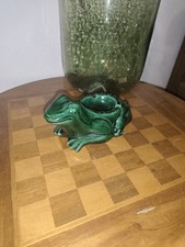 Ancien Cendrier Publicitaire L'HERITIER GUYOT DIJON , Grenouille en céramique 