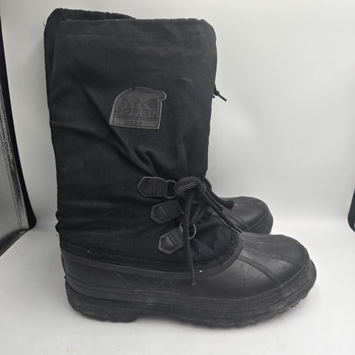 Sorel bear glacier black boots - bear,
