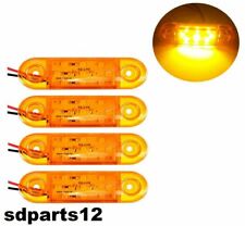 4x 12V 9 SMD Feux de Gabarit Orange LED Côté Latéral Remorque Camion Camper