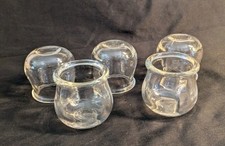 Lot de 5 ventouses médicales anciennes en verre