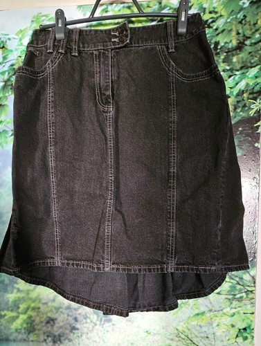 Jolie jupe jeans noir - jeans,
