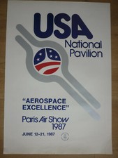 Affiche ancienne USA aviation 1987