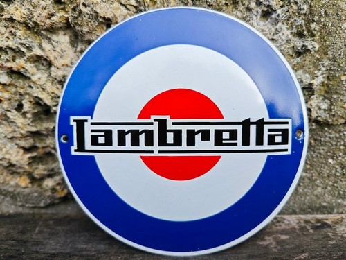 Plaque émaillée lambretta - plaque,